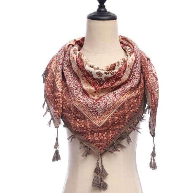 Planet Gates 10-black New brand women scarf square cotton shawls and wraps lady pashmina Tassels Bohemia foulard winter female bandana hijabs