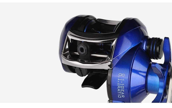 Planet Gates 13 / Left Hand / China 8.1:1 Ratio Dual Brake System Baitcasting Reel 8kg Drag Power 12+1 BB Lure Fishing Reel for Saltwater Fishing Wheel