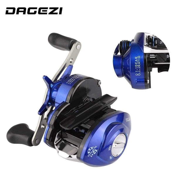 Planet Gates 13 / Left Hand / China 8.1:1 Ratio Dual Brake System Baitcasting Reel 8kg Drag Power 12+1 BB Lure Fishing Reel for Saltwater Fishing Wheel