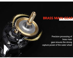 Planet Gates 13 / Left Hand / China 8.1:1 Ratio Dual Brake System Baitcasting Reel 8kg Drag Power 12+1 BB Lure Fishing Reel for Saltwater Fishing Wheel