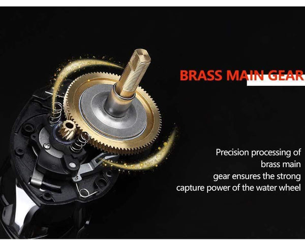 Planet Gates 13 / Left Hand / China 8.1:1 Ratio Dual Brake System Baitcasting Reel 8kg Drag Power 12+1 BB Lure Fishing Reel for Saltwater Fishing Wheel