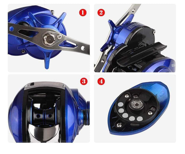 Planet Gates 13 / Left Hand / China 8.1:1 Ratio Dual Brake System Baitcasting Reel 8kg Drag Power 12+1 BB Lure Fishing Reel for Saltwater Fishing Wheel