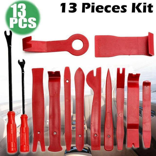 Planet Gates 13 Pcs Kit Car Repair Disassembly Tools Kit Car DVD Stereo Refit Kits Interior Plastic Trim Panel Dashboard Installation Removal Tool