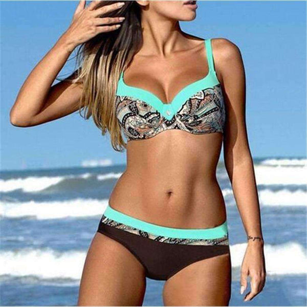 Planet Gates 13 / S Bikini Push Up Women Swimsuit Print Top biquini Brazilian bikinis Set Swim Bathing Suit Girl Beachwear Female Swimwear