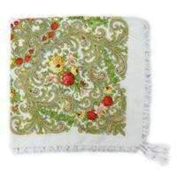 Planet Gates 13 white green Fashion woman Scarf square scarves short tassel floral printed Women Wraps Winter lady shawls free shipping-03