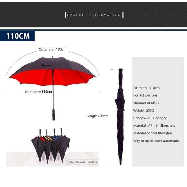Planet Gates 130cm large umbrella male golf rain umbrella windproof double-layer auto-open long handle umbrella female male