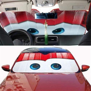 Planet Gates 130x70CM Cartoon Car Visor Auto Solar Protection Foils Eyes Car Front Window Windshield Visor Universal Car Cover Car-styling