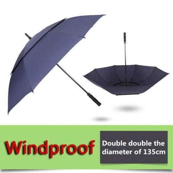 Planet Gates 135 Windproof blue / China Golf umbrella men strong windproof Semi automatic long umbrella large man and women's Business umbrellas mens Custom logo