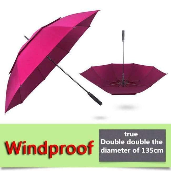 Planet Gates 135 Windproof wine / China Golf umbrella men strong windproof Semi automatic long umbrella large man and women's Business umbrellas mens Custom logo