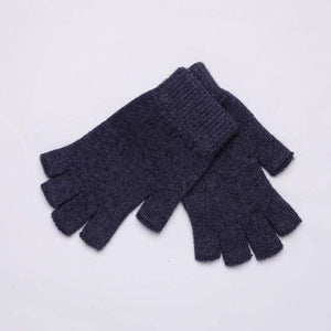Planet Gates 13Dark Gray / Elastic Sparsil Women Men Half Finger Cashmere Glove Short Wool Knitted Wrist Mitten Winter Warm Unisex Wool Stretch Fingerless Gloves