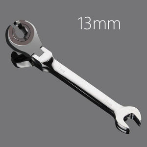 Planet Gates 13mm Activity Fixed Or Active Dual-Use Fast Plum Opening Ratchet Spanners Pipe Wrench 72 Tooth Chrome Vanadium Alloy Steel Car Repair Tools