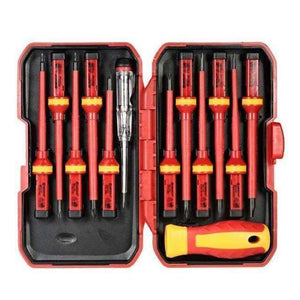 Planet Gates 13pcs 1000V hand tools Changeable Insulated Screwdrivers Set + Magnetic Slotted Phillips Pozidriv Torx Bits electrician tools