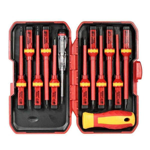Planet Gates 13pcs 1000V hand tools Changeable Insulated Screwdrivers Set + Magnetic Slotted Phillips Pozidriv Torx Bits electrician tools
