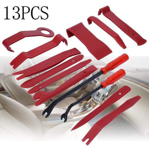 Planet Gates 13Pcs Car Audio Maintenance Kit Auto Trim Repair Panel Remover Pry Bar Car Dash Radio Door Trim Panel Clip Hand Tools Set