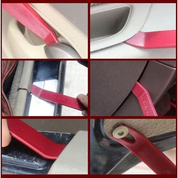 Planet Gates 13Pcs Car Audio Maintenance Kit Auto Trim Repair Panel Remover Pry Bar Car Dash Radio Door Trim Panel Clip Hand Tools Set