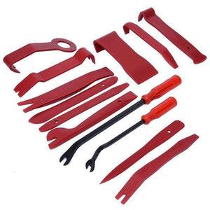 Planet Gates 13Pcs Car Audio Maintenance Kit Auto Trim Repair Panel Remover Pry Bar Car Dash Radio Door Trim Panel Clip Hand Tools Set