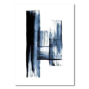 Planet Gates 13x18 cm No Frame / 001 Abstract Modern Minimalist Poster Blue Graffiti Casual Simple Fresh Print Canvas Picture For Living Room Bedroom Study Decor