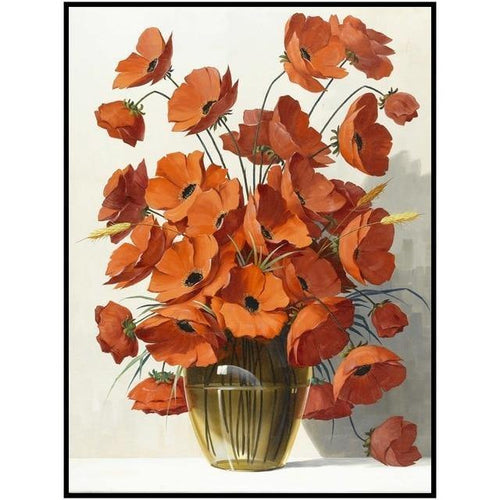 Planet Gates 13x18 cm No Frame / Photo Color Modern Minimalist Potted Flower Poster Red Yellow Orange Flower Print Canvas Painting Home Wall Art Decoration Can Be Customized