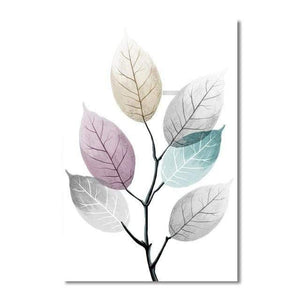 Planet Gates 13x18cm No Frame / 1 Modern Simple Small Fresh Leave Decorative Painting Modular Picture Wall Art Canvas Painting for Living Room No Framed