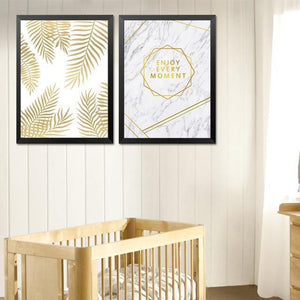 Modern Minimalist Art Gold Leaf And Alphanumeric Painting Poster Print Canvas Painting Picture Home Wall Art Decoration Custom