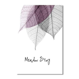 Planet Gates 13x18cm No Frame / 3 Modern Simple Small Fresh Leave Decorative Painting Modular Picture Wall Art Canvas Painting for Living Room No Framed