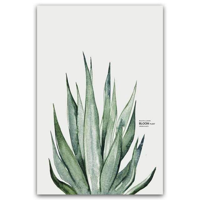 Planet Gates Simple Watercolor Vase Green Plant Art Poster Wall Art Print Canvas Painting Picture Modern Home Living Room Decoration Custom