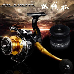 Planet Gates 14 / 1000 Series 14+1 BB Double Spool Fishing Reel 5.5:1 Gear Ratio High Speed Spinning Fishing Reel Carp Fishing Reel For Saltwater