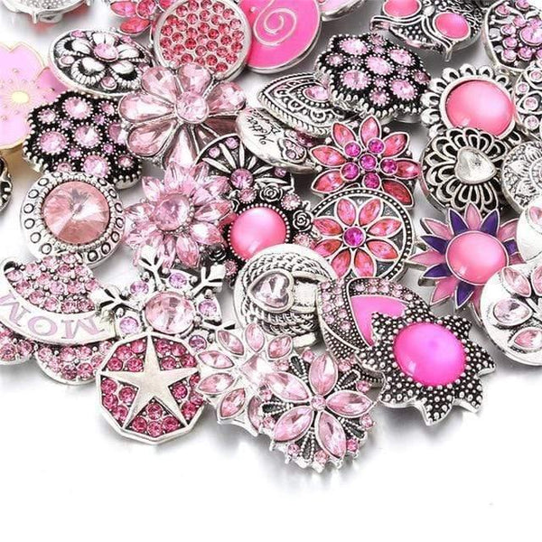Planet Gates 14 10pcs/lot 18mm Snap Jewelry Mix Many Styles 18mm Metal Snap buttons Gold Rose Gold Buttons Rhinestone Snaps Jewelry