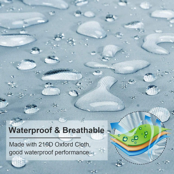 Planet Gates 14-22ft Trailerable 210D Boat Cover Waterproof Grey Fish-Ski V-Hull Sunproof UV Protector Speedboat Boat Mooring Cover D45