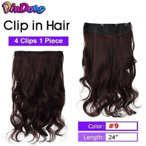 Planet Gates #14 / 24inches Synthetic Flip In Hair Wavy Clip in Hair Extensions 3/4 Half Wig 3 Styles 50 Colors Available Premium Heat Resistant