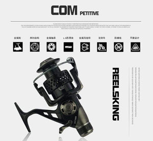 Planet Gates 14 / 3000 Series Double Brake Fishing Reel 3000-8000 series reel Carp Fishing Feeder Spinning Reel Spinning wheel type fishing wheel KT