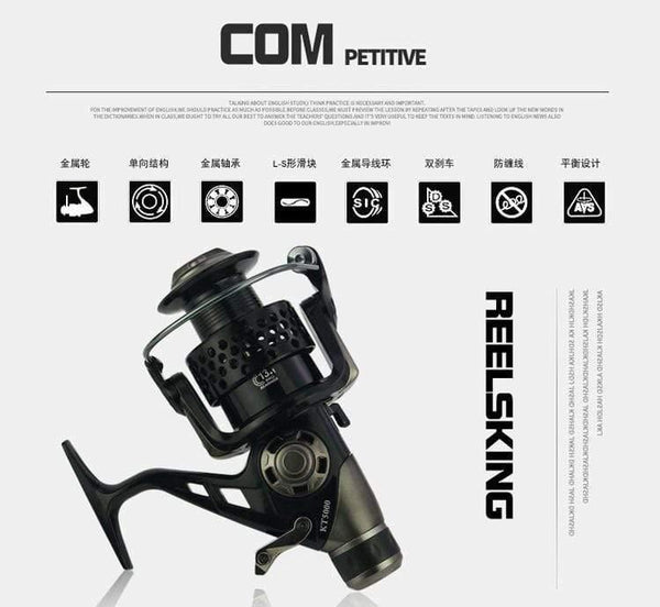 Planet Gates 14 / 3000 Series Double Brake Fishing Reel 3000-8000 series reel Carp Fishing Feeder Spinning Reel Spinning wheel type fishing wheel KT