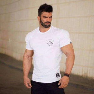 Planet Gates 14 / Asian XL Cotton Gym Shirt Sport T Shirt Men Short Sleeve Running Shirt Men Workout Training Tees Fitness Top Sport T-shirt Rashgard