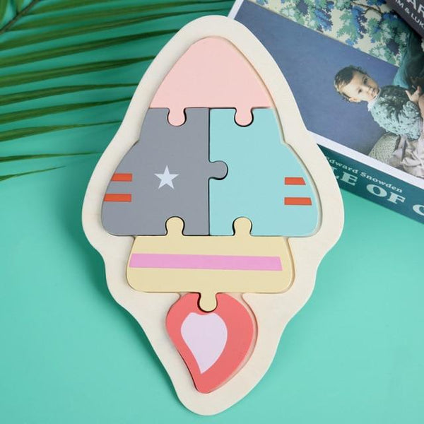 Planet Gates 14 / China 3D Wooden Puzzle Toys For Children Cartoon Animal Vehicle Wood PuzzlesJigsaw Intelligence Kid Baby Early Educational Toys Gifts