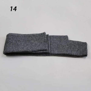 Planet Gates 14-Dark Grey / 60cm Sparsil Women Winter Long Cashmere Gloves Solid Knitted Mittens Soft Warm Arm Guantes Female Autumn Opera 60cm Lady Glove