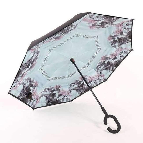 Planet Gates 14 Design Double Layer Inverted Umbrella Self Stand Umbrella Rain Reverse Car Umbrellas Drop Shipping