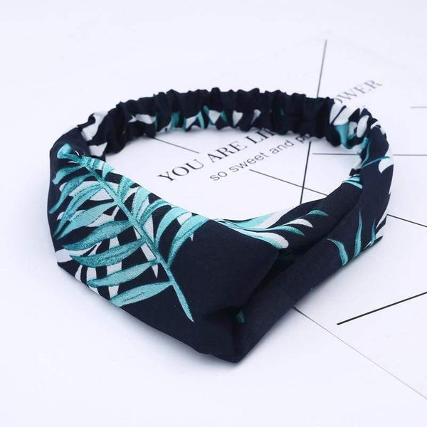 Fashion Floral Print Knot Women Headband Vintage Hairband Girls Headwear Leopard Headband  Hair Accessories