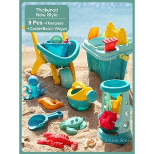 Planet Gates 14 Pcs Full Thicken / China Children Beach Toys 17 Pcs Kit Baby Summer Digging Sand Tool with Shovel Water Game Play Outdoor Toy Set Sandbox for Boys Girls