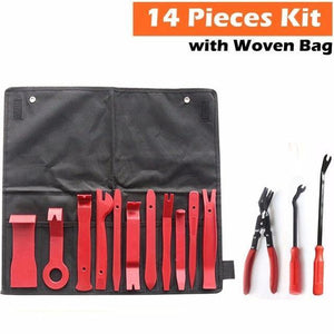 Planet Gates 14 Pcs Kit Car Repair Disassembly Tools Kit Car DVD Stereo Refit Kits Interior Plastic Trim Panel Dashboard Installation Removal Tool