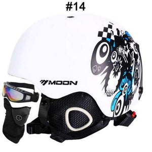 Planet Gates 14 White Crazy Night / L Ski Helmet Women Men CE Safety In-mold Sking Snowboard Skateboard Snow Helmet Size S/M/L/XL
