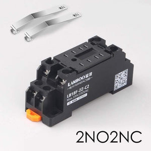 Planet Gates 141909 Relay Base LANBOO HH52P MY2NJ Relay Coil General DPDT Micro Mini Electromagnetic Relay Switch With Socket Base LED AC 220V DC 12V