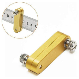 Planet Gates 14200602 Fashion Steel Ruler Positioning Block Woodworking Scribe Drawing Mark Line Gauge Carpenter DIY Measuring Tool Carpenter Tools (1pc)