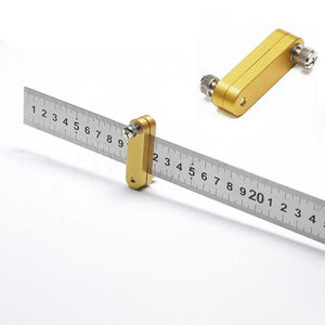 Planet Gates 14200602 Fashion Steel Ruler Positioning Block Woodworking Scribe Drawing Mark Line Gauge Carpenter DIY Measuring Tool Carpenter Tools (1pc)