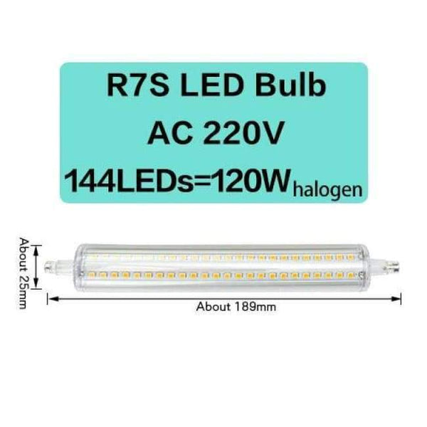 Planet Gates 144LED 12W 189MM / Yes / Cold White R7S J78 J118 Led Bulb Corn Lamp Dimmable 78mm 118mm 135mm 189mm Replace Halogen 150W 500W Floodlight Spot Light AC 220V 110V