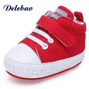 Planet Gates 1452Red / 1 Autumn Spring Frosted Texture Soft Bottom Toddler Shoes By Hand Baby Shoes Cotton Shoes Keep Warm Lace Up First Walkers