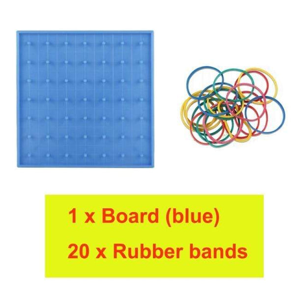Planet Gates 14cm blue Plastic Nail Plate Primary Mathematics Nailboard Tool Geometry Demo Children Educational Toy Teaching Instrument Puzzle Game Toy