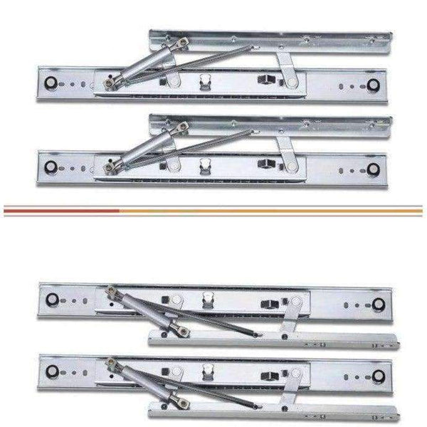 Planet Gates 14inch(350mm) Table slide rail lifting telescopic invisible foldable dining table slide rail Buffer furniture hardware