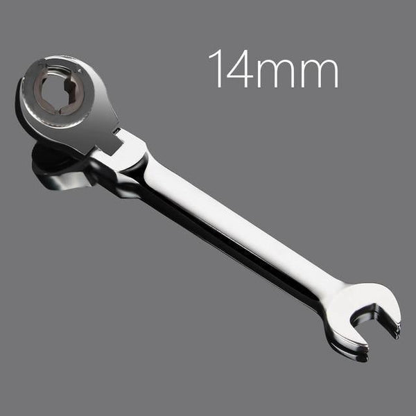 Planet Gates 14mm Activity Fixed Or Active Dual-Use Fast Plum Opening Ratchet Spanners Pipe Wrench 72 Tooth Chrome Vanadium Alloy Steel Car Repair Tools