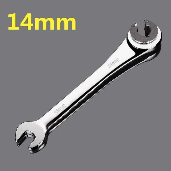 Planet Gates 14mm Fixed Models Fixed Or Active Dual-Use Fast Plum Opening Ratchet Spanners Pipe Wrench 72 Tooth Chrome Vanadium Alloy Steel Car Repair Tools