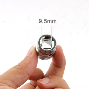 Planet Gates 14Pcs 3/8" Drive Socke Set 6 7 8 9 10 11 12 13 14 15 16 17 18 19mm Socket Wrench Set 6 Point Socket Bit Adapter Car Repair Tools